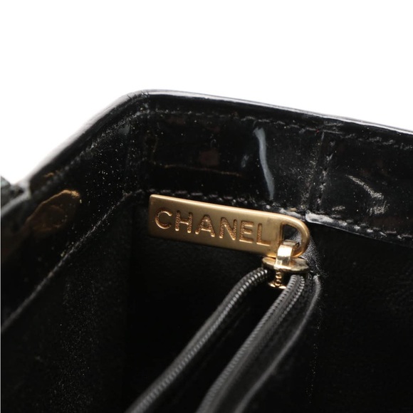 Extremely rare, vintage, black pattern, leather Chanel bag - Picture 5 of 10